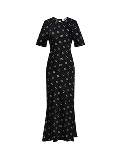 Платье с люверсами, черное Msgm