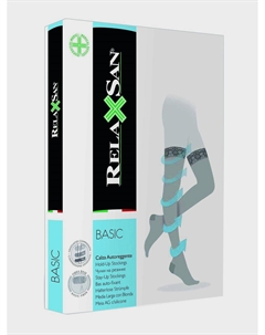 Чулки Stay-up 140 nero на резинке, черный цвет Relaxsan