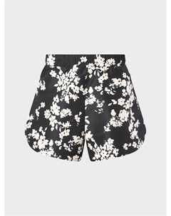 Шорты с цветоным принтом, черные Elisabetta franchi