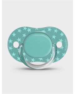 Зеленая пустышка с физиологической силиконовой соской "BASICS", с рождения до 6 мес (2 шт) Suavinex