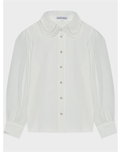 Рубашка шифоновая с рукавами фонариками, белая Kenglabel