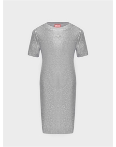 Платье с блестящей вязкой, серое Diesel