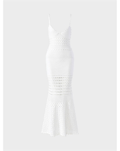 Платье макси на бретелях, белое Retrofete