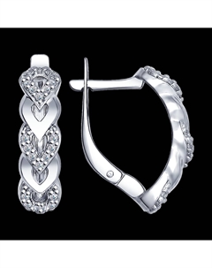 Серьги из серебра с фианитами Sokolov