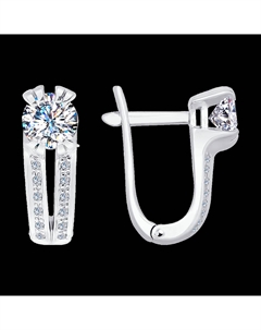 Серьги из белого золота с бриллиантами Sokolov