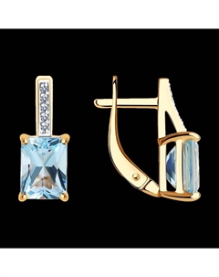 Серьги из золота с топазами и фианитами Sokolov