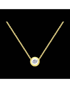 Колье из желтого золота с бриллиантом Sokolov