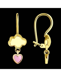 Серьги из желтого золота с эмалью Sokolov