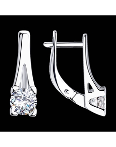 Серьги из серебра с фианитами Sokolov