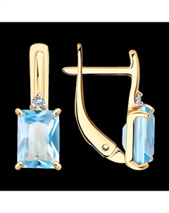 Серьги из золота с топазами и фианитами Sokolov