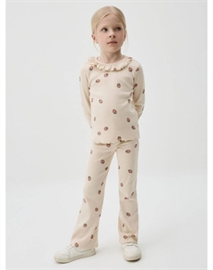 Трикотажные брюки клеш для девочек Sela