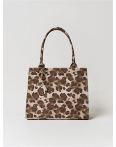 Леопардовая сумка-шоппер с подвеской Sela
