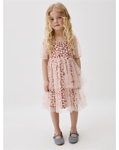 Нарядное ярусное платье с принтом для девочек Sela