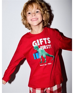 Пижама с брюками в клетку для мальчиков Sela