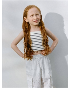 Укороченный топ в полоску для девочек Sela