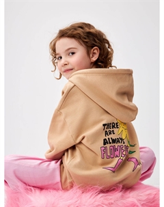 Худи оверсайз с принтом для девочек Sela