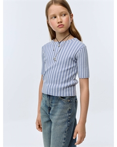 Вязаный топ в рубчик для девочек Sela