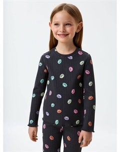 Лонгслив с принтом для девочек Sela