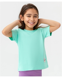 Футболка с патчем-нашивкой Button blue