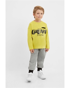 Брюки из меланжевого трикотажа серые для мальчика Gulliver