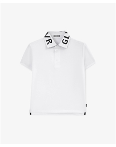 Поло с коротким рукавом из пике белое для мальчика Gulliver