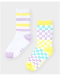 Носки 2 пары с принтом для девочки Button blue