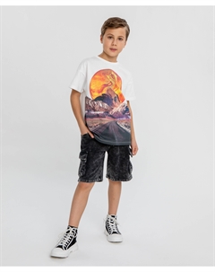 Шорты-карго чёрные для мальчика Button blue