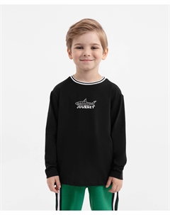 Лонгслив трикотажный чёрный для мальчика Gulliver