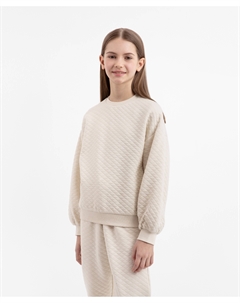 Свитшот из капитония молочный для девочки Gulliver