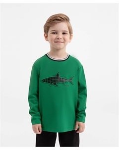 Лонгслив трикотажный зелёный для мальчика Gulliver