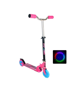 Самокат 125мм (светящиеся колеса) FLASH pink Rgx