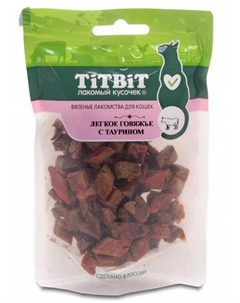 Лакомство для кошек Легкое говяжье с таурином 0,025 кг Titbit