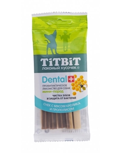 Лакомство для собак ДЕНТАЛ+ Снек с мясом кролика для мини-пород 0,025 кг Titbit