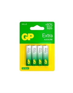 Батарейка Extra G-Tech алкалиновая LR6 AA 4 шт. Gp