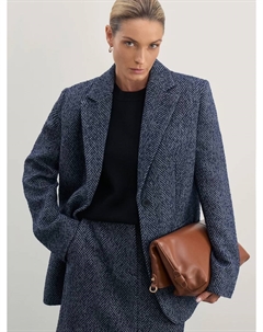 Жакет с добавлением шерсти в "ёлочку" Zarina