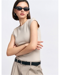 Футболка-топ из хлопка без рукавов Zolla