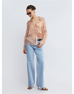 Рубашка в полоску с вырезом на груди Zolla