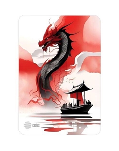 Коврик для мыши Red Dragon рисунок, ткань, 400х300х3мм Cactus