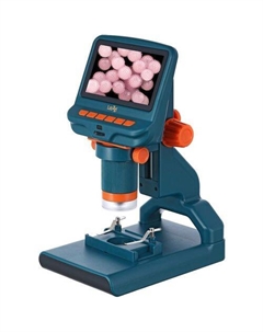 Микроскоп LabZZ DM200 LCD, цифровой, 17-55x, синий/оранжевый Levenhuk