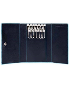 Ключница Blue Square, кожа натуральная, темно-синий Piquadro