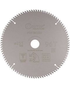 Пильный диск 75-25596Т, по дереву, 255мм, 1.8мм, 32мм Cutop