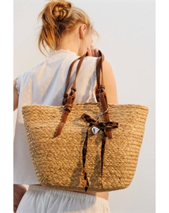 Сумка соломенная с обвесом Befree