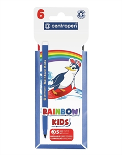 Набор фломастеров "RAINBOW KIDS PA" 6 цв Centropen