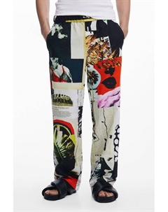 Брюки хлопковые с принтом Desigual