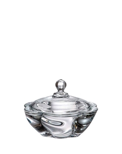 Конфетница хрустальная с крышкой Barley twist Crystalite bohemia