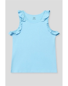 Майка хлопковая с отделкой рюшами Ovs