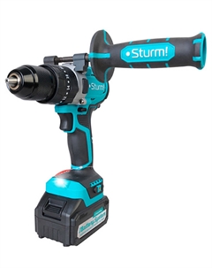 Дрель-шуруповерт аккумуляторная CD2080I, 18В, 1BatterySystem, 80Нм, 2х3.0Ач, 5в1, доп. рук, кейс Sturm!