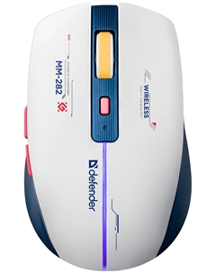 Беспроводная игровая мышь Defender Dila MM-282, белый/синий