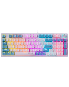 Механическая клавиатура Defender Hawk GK-418 RU, белый, радужный, 97 кнопок, красный свитч (45421)