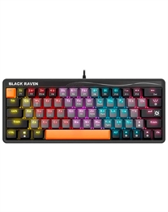 Механическая клавиатура Defender Black Raven GK-417 RU, 3 цвета, радужная